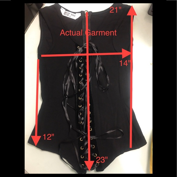 RECTANGLE BLANC PARIS BLACK CORSET TOP - Picture 7 of 7